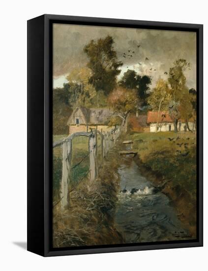 The Stream, C.1895-Fritz Thaulow-Framed Premier Image Canvas