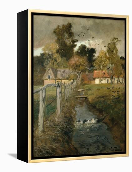 The Stream, C.1895-Fritz Thaulow-Framed Premier Image Canvas