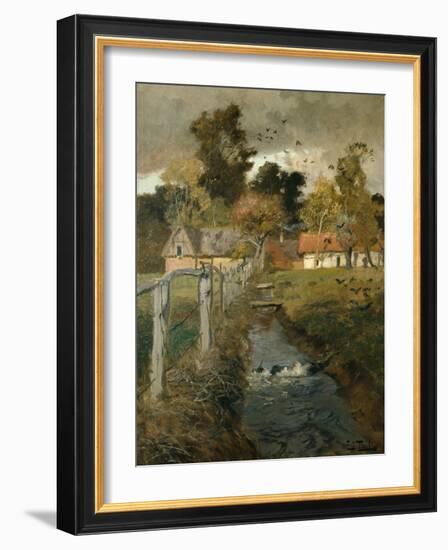 The Stream, C.1895-Fritz Thaulow-Framed Giclee Print