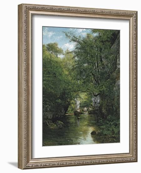 The Stream-Gustave Courbet-Framed Giclee Print