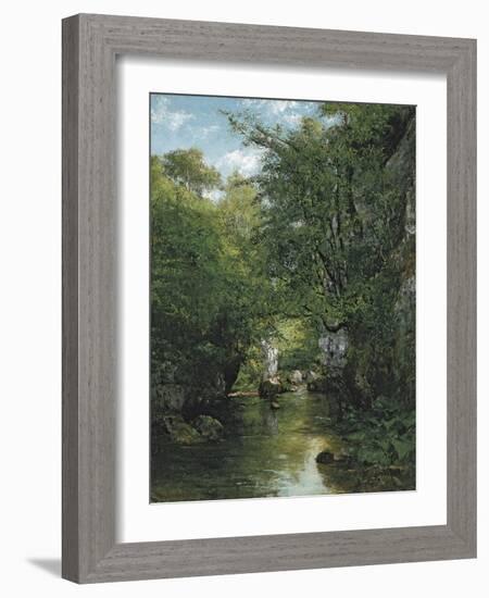 The Stream-Gustave Courbet-Framed Giclee Print