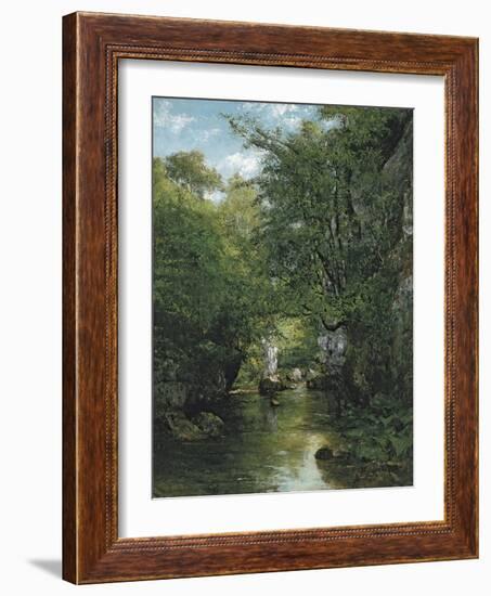 The Stream-Gustave Courbet-Framed Giclee Print