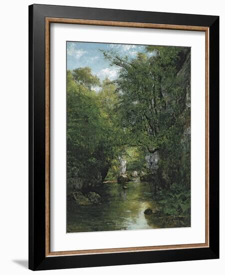 The Stream-Gustave Courbet-Framed Giclee Print