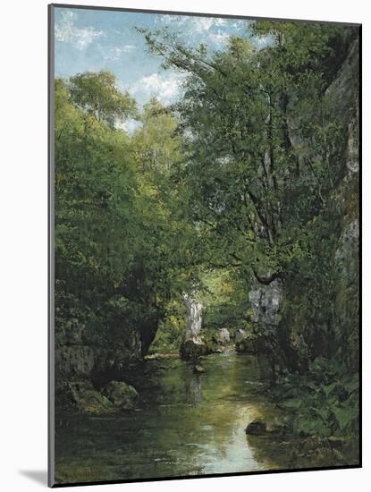 The Stream-Gustave Courbet-Mounted Giclee Print