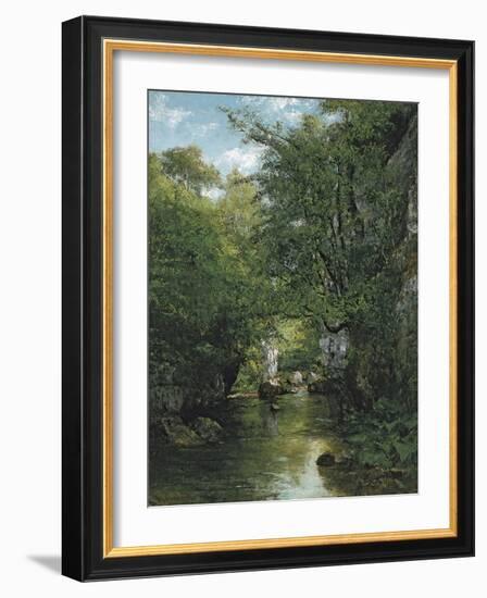 The Stream-Gustave Courbet-Framed Giclee Print