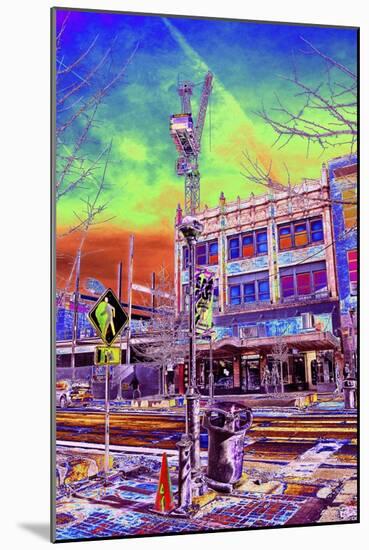 The Street Corner-Tom Kelly-Mounted Giclee Print