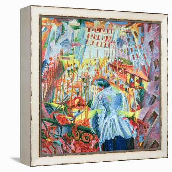 The Street Enters the House, 1911-Umberto Boccioni-Framed Premier Image Canvas