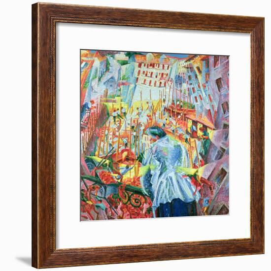 The Street Enters the House, 1911-Umberto Boccioni-Framed Giclee Print