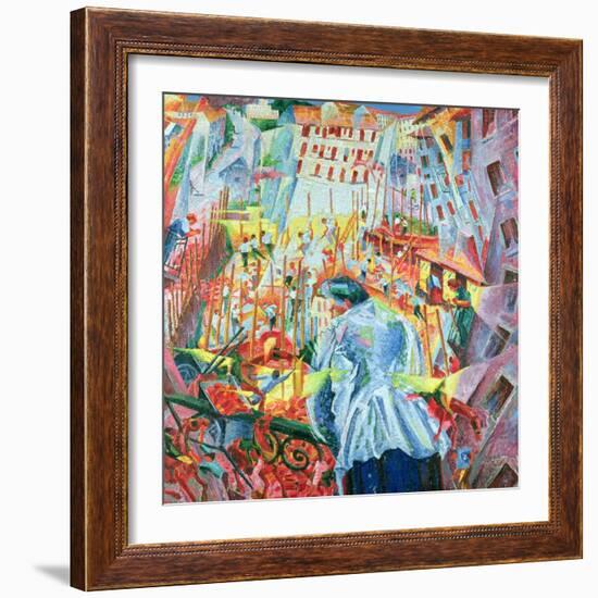 The Street Enters the House, 1911-Umberto Boccioni-Framed Giclee Print