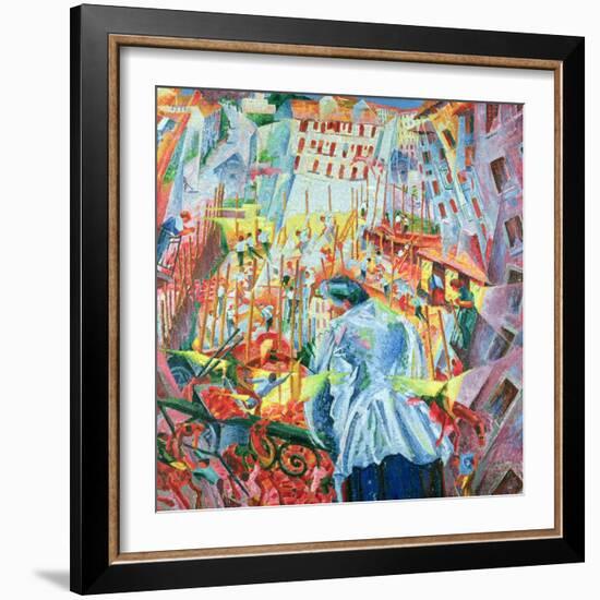 The Street Enters the House, 1911-Umberto Boccioni-Framed Giclee Print