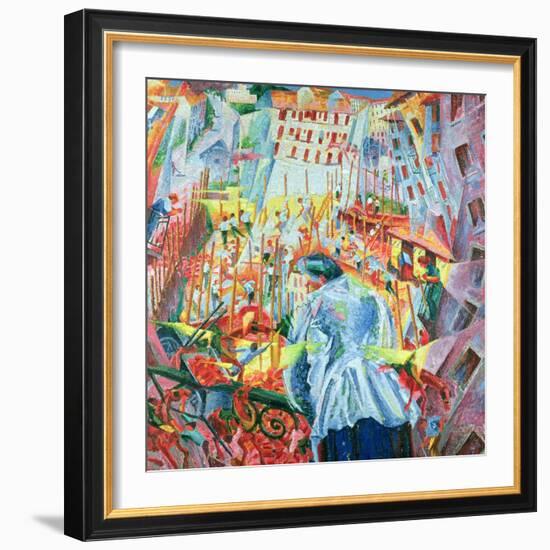 The Street Enters the House, 1911-Umberto Boccioni-Framed Giclee Print