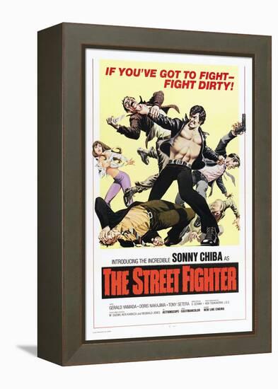 The Street Fighter, (aka The Street Fighter, aka Gekitotsu! Satsujin Ken), Sonny Chiba, 1974-null-Framed Stretched Canvas