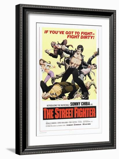 The Street Fighter, (aka The Street Fighter, aka Gekitotsu! Satsujin Ken), Sonny Chiba, 1974-null-Framed Premium Giclee Print