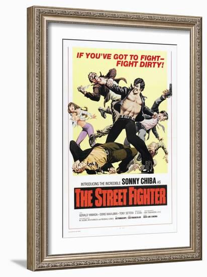 The Street Fighter, (aka The Street Fighter, aka Gekitotsu! Satsujin Ken), Sonny Chiba, 1974-null-Framed Art Print