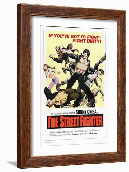 The Street Fighter, (aka The Street Fighter, aka Gekitotsu! Satsujin Ken), Sonny Chiba, 1974-null-Framed Art Print