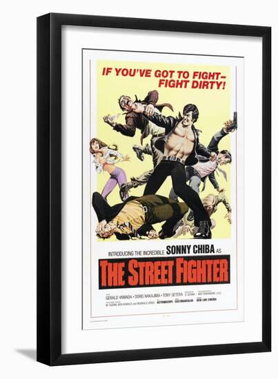 The Street Fighter, (aka The Street Fighter, aka Gekitotsu! Satsujin Ken), Sonny Chiba, 1974-null-Framed Art Print