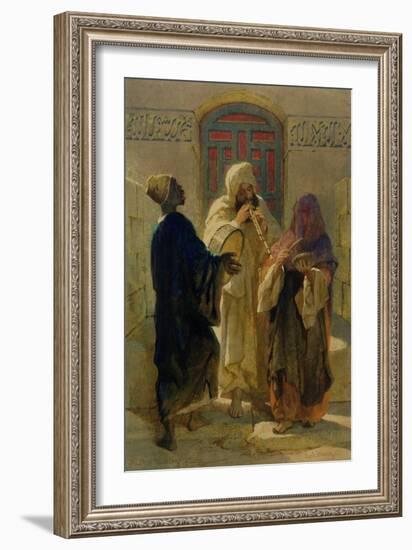 The Street Musicians of Cairo-Carl Haag-Framed Giclee Print