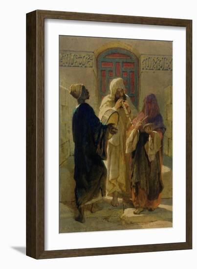 The Street Musicians of Cairo-Carl Haag-Framed Giclee Print