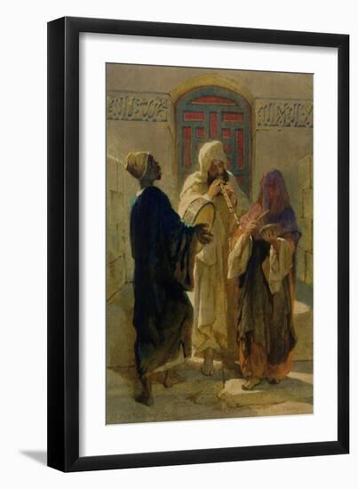 The Street Musicians of Cairo-Carl Haag-Framed Giclee Print