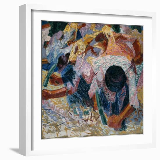 The Street Pavers, 1914-Umberto Boccioni-Framed Giclee Print