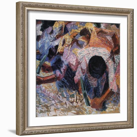 The Street Pavers-Umberto Boccioni-Framed Giclee Print