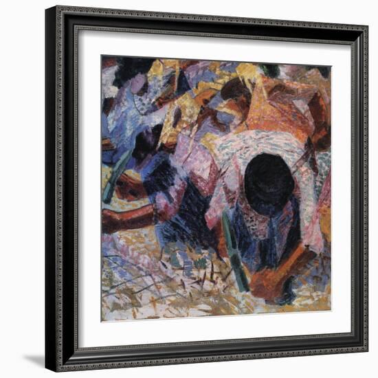 The Street Pavers-Umberto Boccioni-Framed Giclee Print