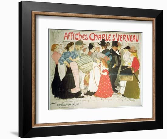 The Street, Poster For the Printer Charles Verneau, 1896-Th?ophile Alexandre Steinlen-Framed Giclee Print