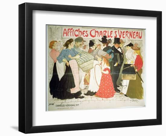 The Street, Poster For the Printer Charles Verneau, 1896-Th?ophile Alexandre Steinlen-Framed Giclee Print