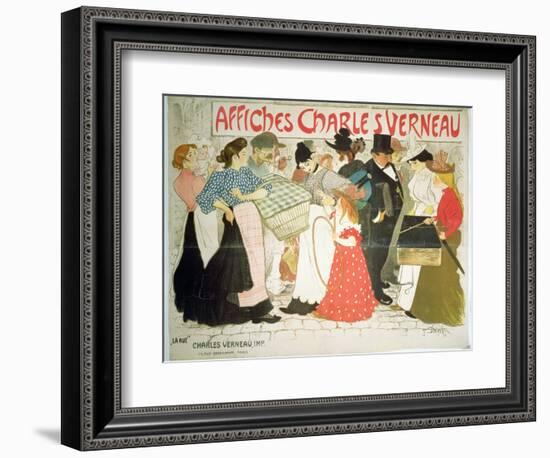 The Street, Poster For the Printer Charles Verneau, 1896-Th?ophile Alexandre Steinlen-Framed Giclee Print