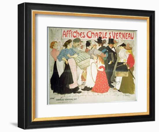 The Street, Poster For the Printer Charles Verneau, 1896-Th?ophile Alexandre Steinlen-Framed Giclee Print