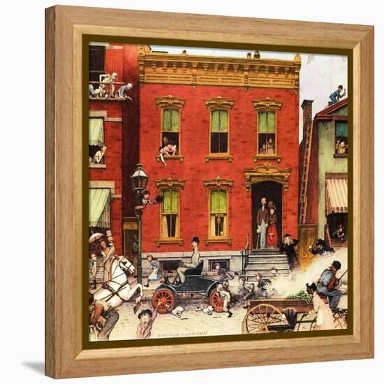 The Street Was Never the Same Again-Norman Rockwell-Framed Premier Image Canvas