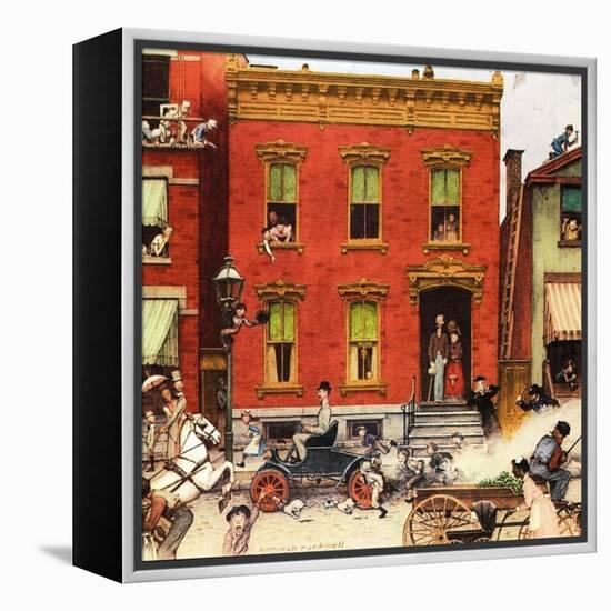 The Street Was Never the Same Again-Norman Rockwell-Framed Premier Image Canvas