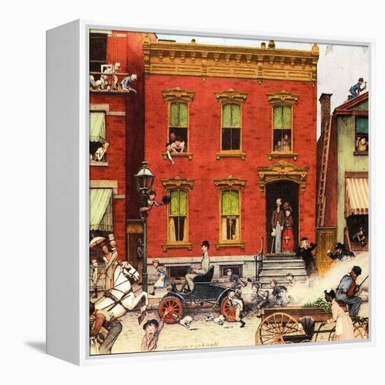 The Street Was Never the Same Again-Norman Rockwell-Framed Premier Image Canvas