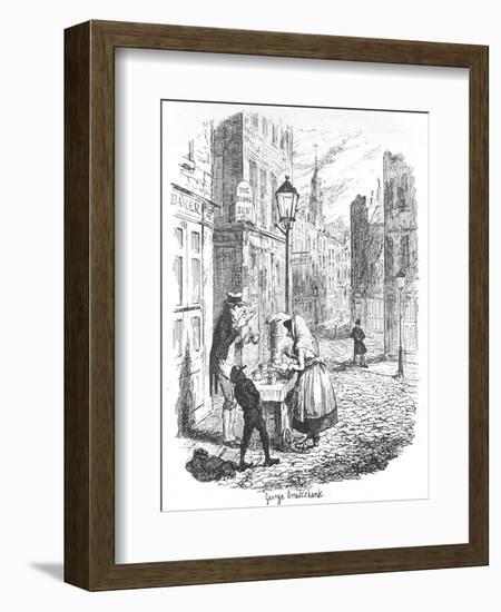 The Streets - Morning, C1900-George Cruikshank-Framed Giclee Print