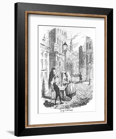 The Streets - Morning, C1900-George Cruikshank-Framed Giclee Print