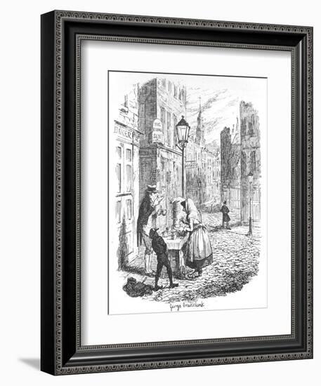 The Streets - Morning, C1900-George Cruikshank-Framed Giclee Print