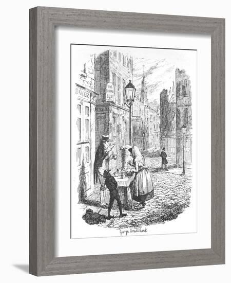 The Streets - Morning, C1900-George Cruikshank-Framed Giclee Print