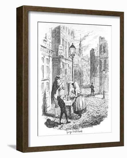 The Streets - Morning, C1900-George Cruikshank-Framed Giclee Print