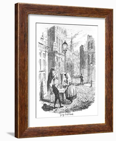 The Streets - Morning, C1900-George Cruikshank-Framed Giclee Print