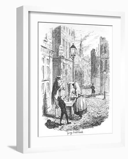 The Streets - Morning, C1900-George Cruikshank-Framed Giclee Print