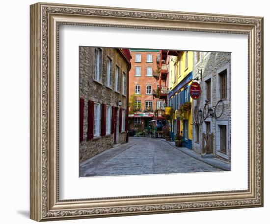 The Streets of Old Quebec City in Quebec, Canada-Joe Restuccia III-Framed Photographic Print