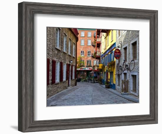 The Streets of Old Quebec City in Quebec, Canada-Joe Restuccia III-Framed Photographic Print