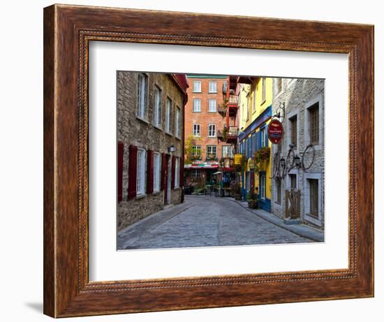 The Streets of Old Quebec City in Quebec, Canada-Joe Restuccia III-Framed Photographic Print