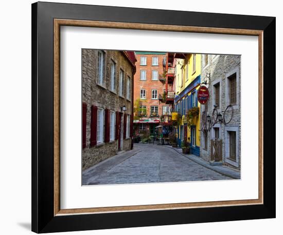 The Streets of Old Quebec City in Quebec, Canada-Joe Restuccia III-Framed Photographic Print