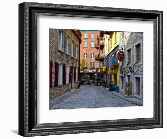 The Streets of Old Quebec City in Quebec, Canada-Joe Restuccia III-Framed Photographic Print