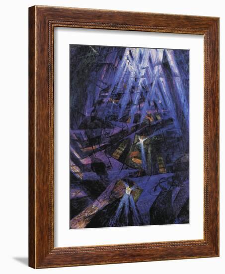 The Strengths of a Street-Umberto Boccioni-Framed Giclee Print