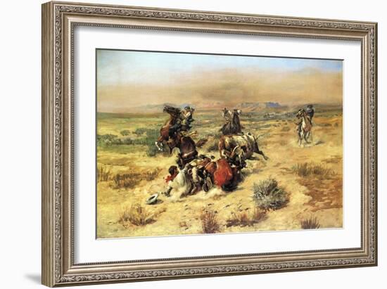 The Strenuous Life-Charles Marion Russell-Framed Art Print