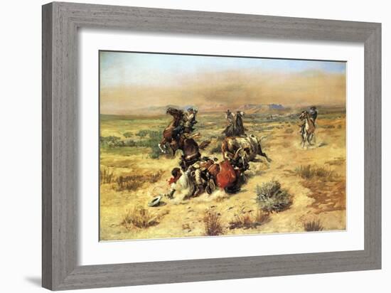 The Strenuous Life-Charles Marion Russell-Framed Art Print