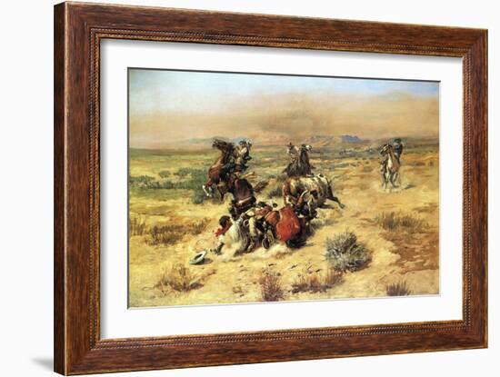 The Strenuous Life-Charles Marion Russell-Framed Art Print