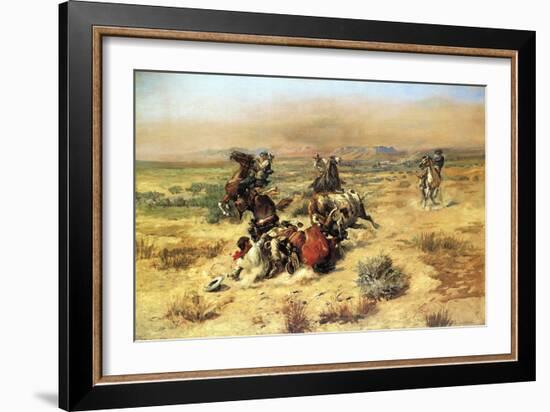 The Strenuous Life-Charles Marion Russell-Framed Art Print